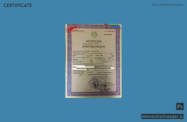 Beispielvorschau für das indonesische Register der Scheidungsurkunde von Blitar